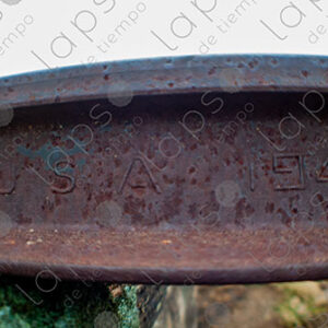 Detail of USA 1924 Mark on Train Rail 1