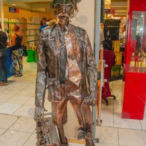 Copper traveler sculpture