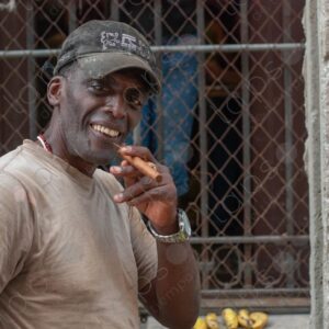 Cuban portrait with a cigar (habano)