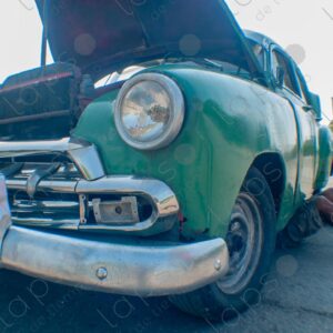 vintage Cuban car in green