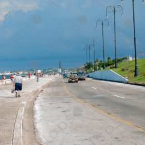 Malecón with traffic in Havana, Cuba