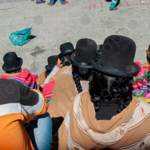 Bolivian women gathered