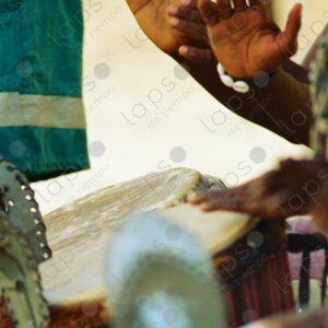 Details of hand percussion at the Djembe school in Saint Louis, Senegal