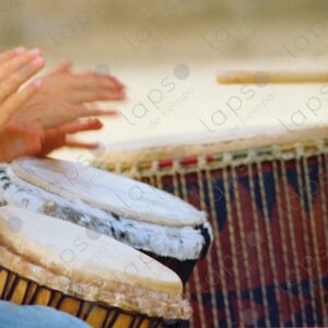 Details of hand percussion at the Djembe school in Sain Louis Senegal