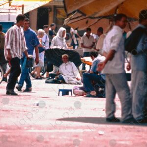 Local Vibes Men in the Atmosphere of Jemaa el-Fna Square
