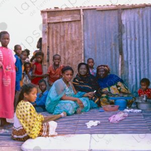 Mauritanian Women with Tea Stove and Children in the Suburbs of Nouadhibou 1
