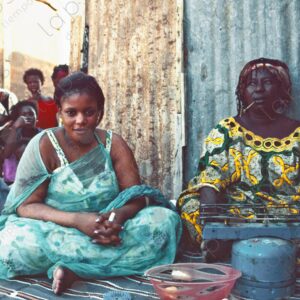 Mauritanian Women with Tea Stove and Children in the Suburbs of Nouadhibou 2