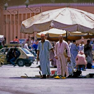 Telephoto Lens View of Snake Charmers at Jemaa el-Fna, Marrakech