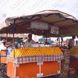 Traditional Orange Juice Stand in Marrakech Square