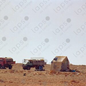 Trucks in the Moroccan Desert