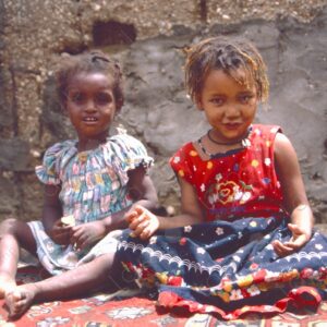 Two Girls Sitting on the Ground in Nouakchott 3