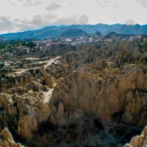 The Moon Valley in La Paz, Bolivia