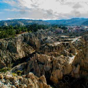 The Moon Valley in La Paz, Bolivia