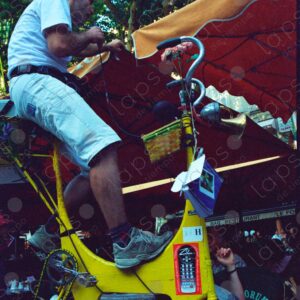 Avignon festival, tricycle man, fair
