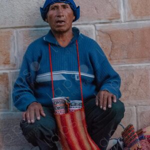 Bolivian Man Ambulant Seller of Textiles 2