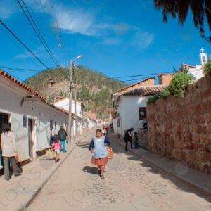 Bolivian Woman Walking