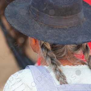 Bolivian woman with grey braids