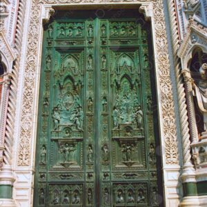 Bronze Door Duomo Cathedral Florence Italy 35mm