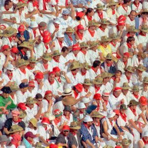 Bullring, San Fermín, crowd celebrating 6