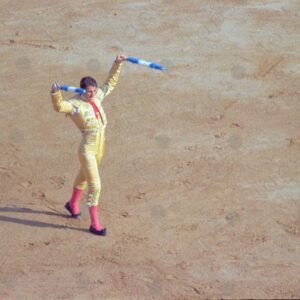 Bullring, threatening sword bearer