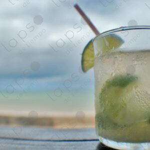 Caipirinha with Caribbean landscape 1