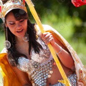 Carnival in Sucre Detail of Queen on Carriage 1
