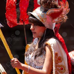 Carnival in Sucre Detail of Queen on Carriage 2