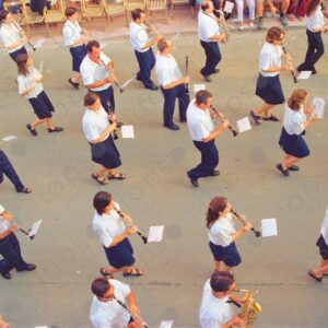 Caudete Festival parades choir top view 3