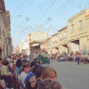 Caudete Festival parades main street atmosphere aerial view 3