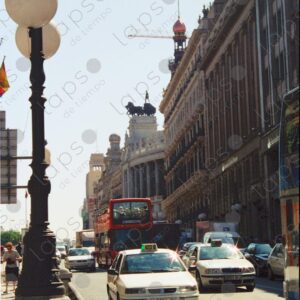 Central streets and traffic in Madrid