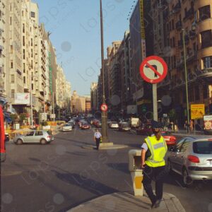 Central streets of Madrid, corner