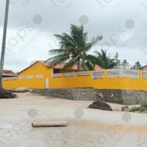 Concrete houses on the beach