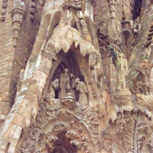 Coronation of Mary and Portal of Charity, northeast facade, Sagrada Familia 1