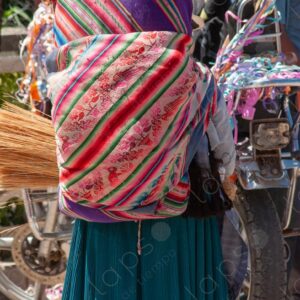 Detail of Woman s Back Covered in Aguayos