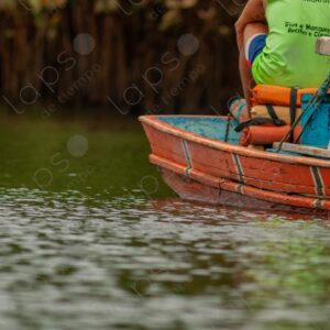 Detail of the back of a boat