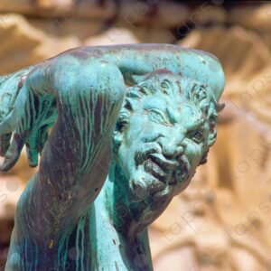 Detail of the statue of the Neptune fountain