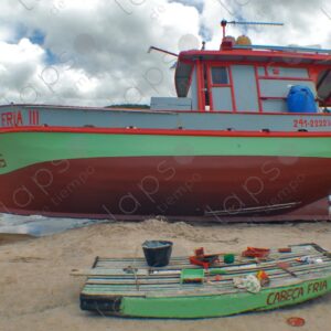 Freshly painted artisanal fishing boat 2