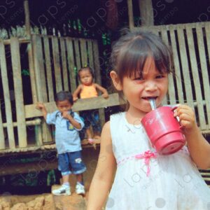 Girl with plastic cup 2
