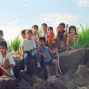 Group of children on the riverbank, Santa Rosa 1