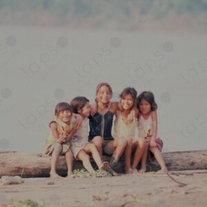 Group of girls on the banks of the Amazon River 3