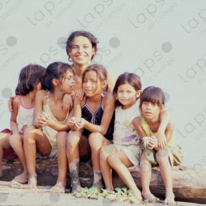 Group of girls on the banks of the Amazon River 4