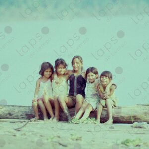 Group of girls on the banks of the Amazon River 5