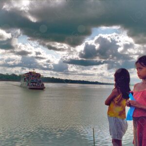 Group of girls waiting for the boat 1