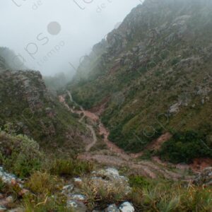 Landscape of Inca Trail in the Fog 1