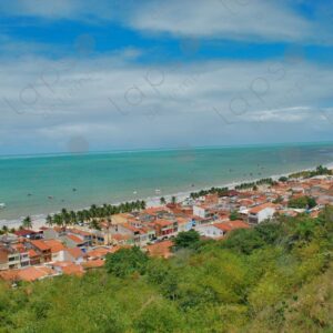 Landscape of Maragogi village and beach
