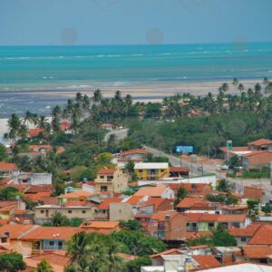 Landscape of Maragogi village and beach