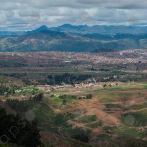 Landscape of Sucre City Among Hills and Clouds 2