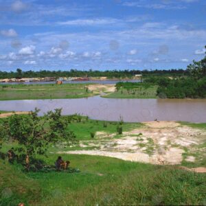 Landscape of brown rivers and sky 1