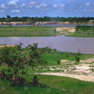 Landscape of brown rivers and sky 2