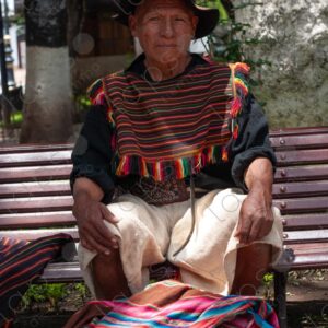 Man Dressed in Traditional Tarabuco Poncho